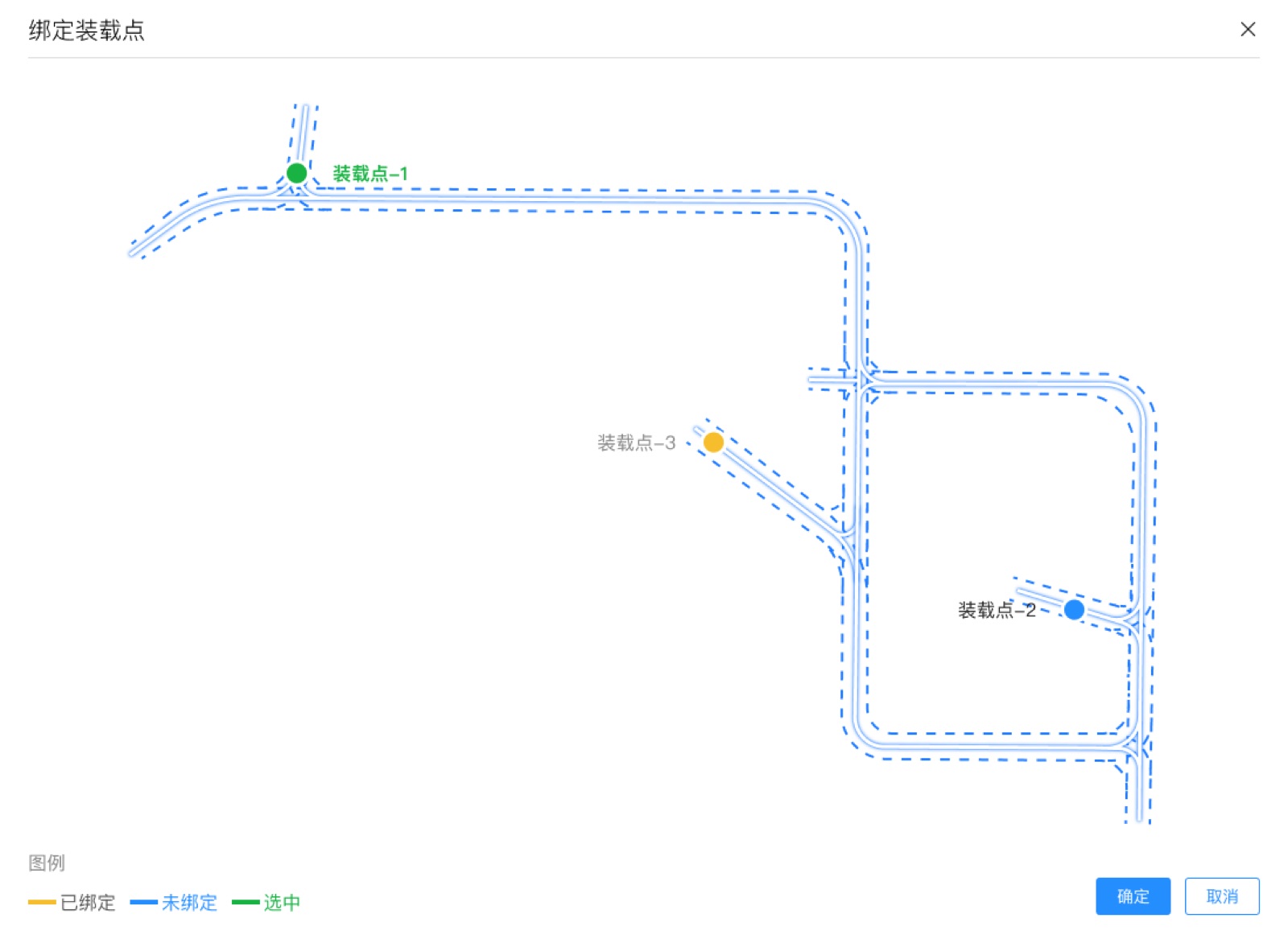 绑定装载点弹窗：云控管理平台 UI 设计稿